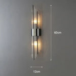 applique murale moderne or noir transparentes 35cm 56cm e14 g9