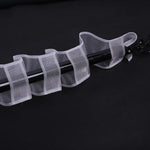 ruban nylon blanc maille fine moderne 10m accessoire rideau transparent polyester