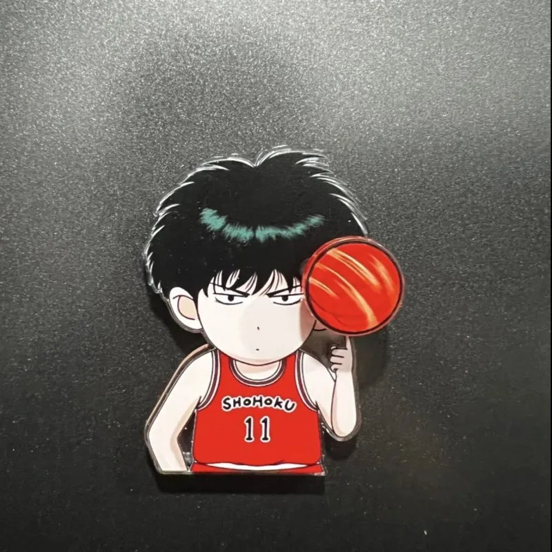 aimants réfrigérateur slam dunk personnages basket animés rouge blanc noir cartoon