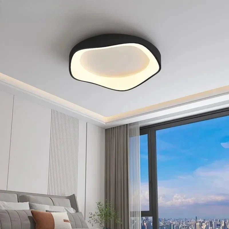 lampe moderne ondulé blanc gris noir led 40cm 50cm contemporaine