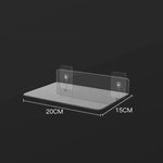 étagère murale transparente moderne adhésive support rangement salle bain cuisine 20x10cm 20x15cm 30x10cm 30x15cm