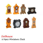 horloges miniatures vintage accessoires résine orange noir marron jaune classiques détaillées aiguilles cadres motifs