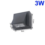 lampes murales led modernes noires 3w 6w 3000k 6500k geometriques chambre salon entrée