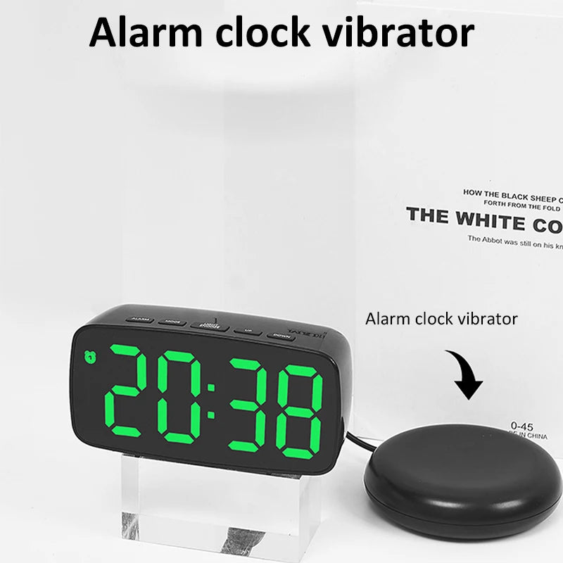horloge réveil numérique led volume réglable noir blanc bleu moderne minimaliste