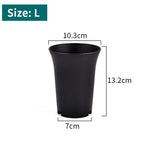 lot pots fleurs plastique noir moderne jardinières plantes succulentes décoration jardin culture intérieur