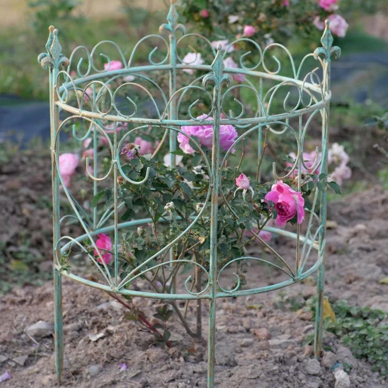 grille jardin art nouveau vert blanc support plante cloison décorativeextérieur facile assembler