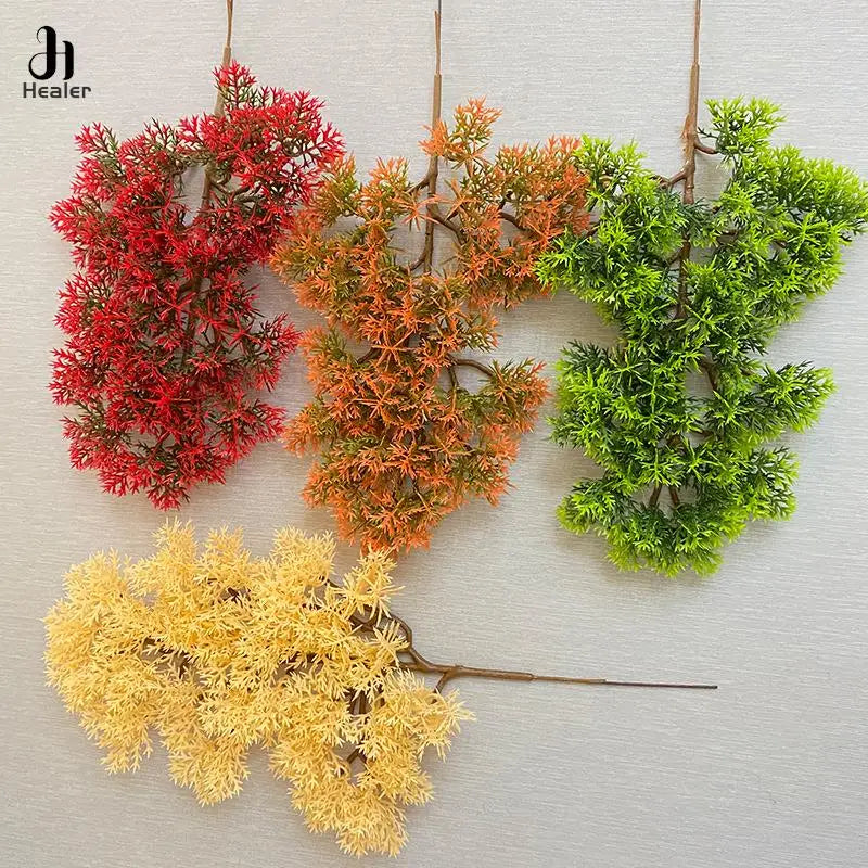 branche artificielle verte feuilles pointues décoration intérieure tringle naturelle plastique exposition maison