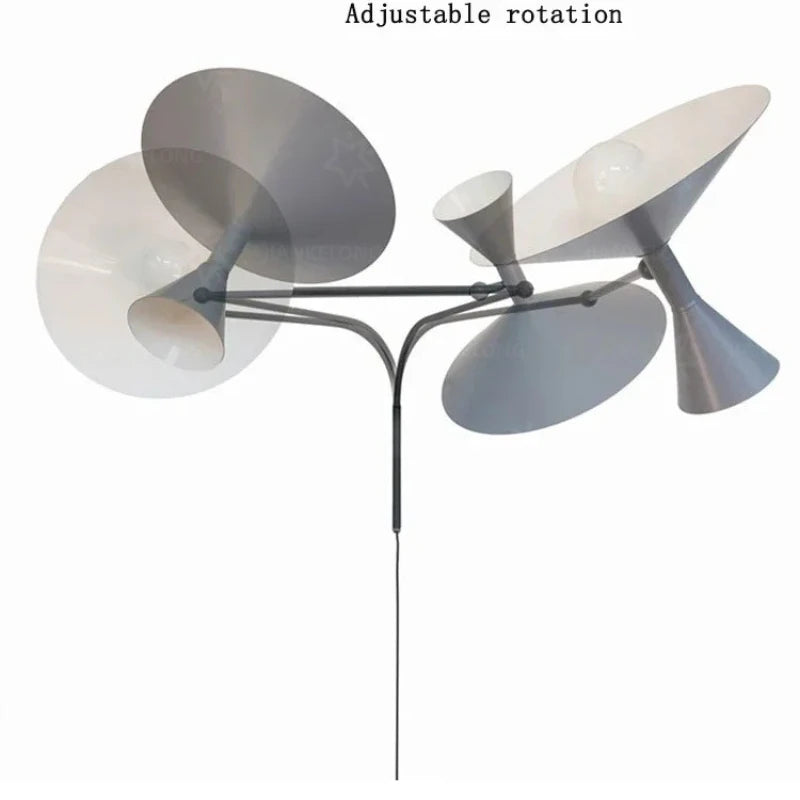 lampe murale conique fixée blanc gris moderne chambre coucher.pivotanteintérieur