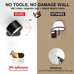 lampe murale moderne minimaliste bois naturel blanc led charge usb tactile