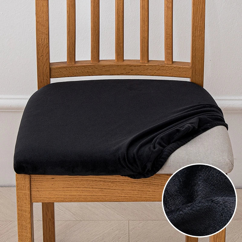 housse chaise extensible velours uni fauteuil cuisine salon moderne lavable
