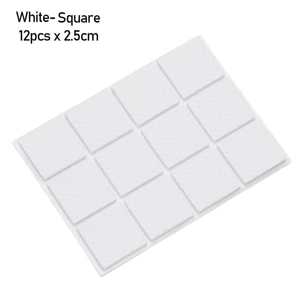 protecteurs sol feutre anti dérapant adhésifs mousse eva noirs blancs marrons ronds utilitaires 2.5cm