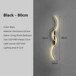 lampe murale led or blanc contemporaine réglable sans fil 60 80 100cm