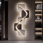 applique murale contemporaine led blanc gris spirale relief 100x46cm 120x55cm