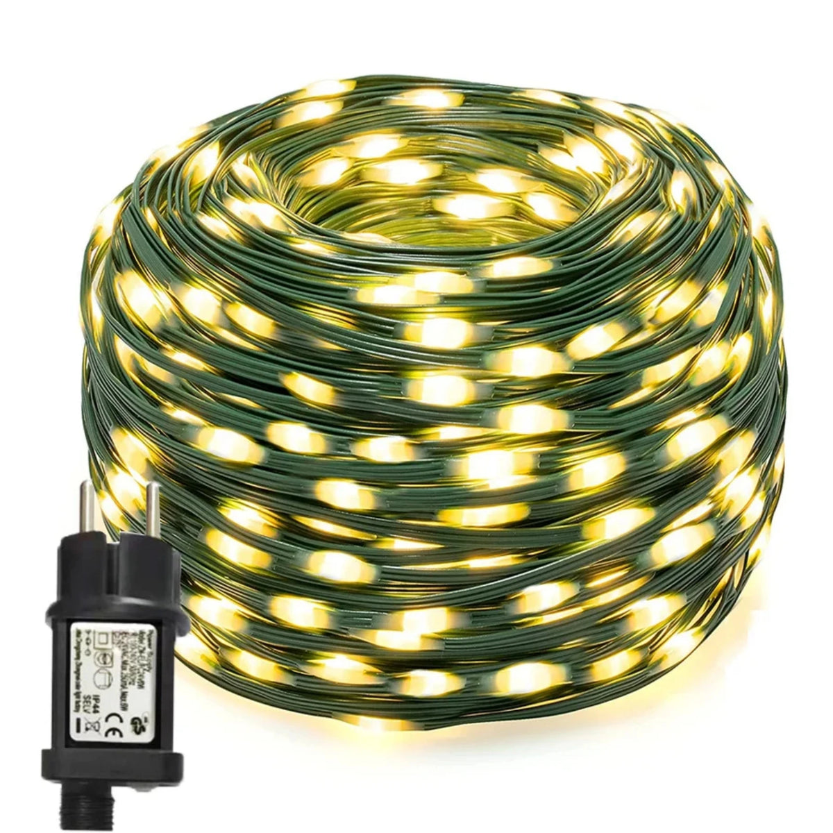 ruban led vert blanc étoiles dorées moderne 100m 800leds télécommande imperméable ip54