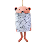 cloches décoratives animaux ours renard hibou motifs poils plumes artisanal extérieur