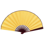 éventail pliant bambou rayures orange blanc rouge vert noir classique poignée bois rangement