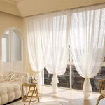 rideau tulle dentelle blanche romantique vintage shabby chic fenêtre chambre salon