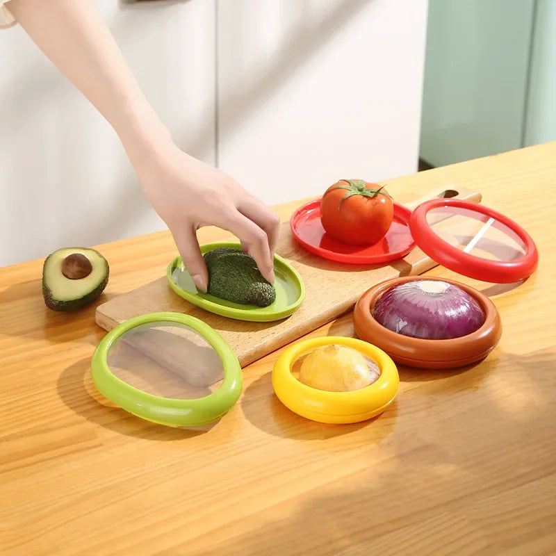 boîte rangement avocat transparent moderne respectueux environnement freshness preservation adhésif vert cuisine