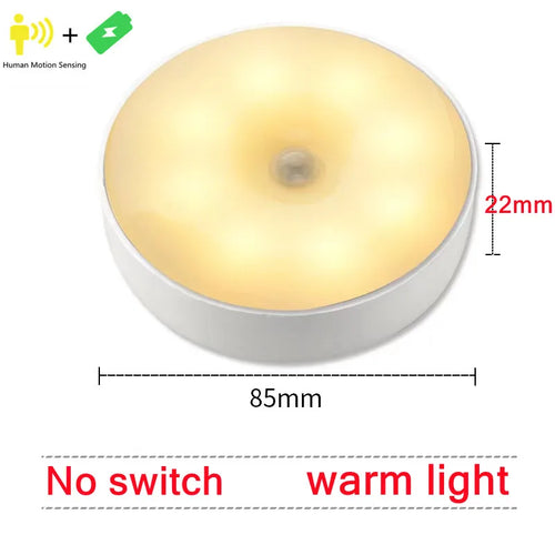 veilleuse led blanc adhésive sensoriel automatique chambre cuisine interrupteur rotation moderne