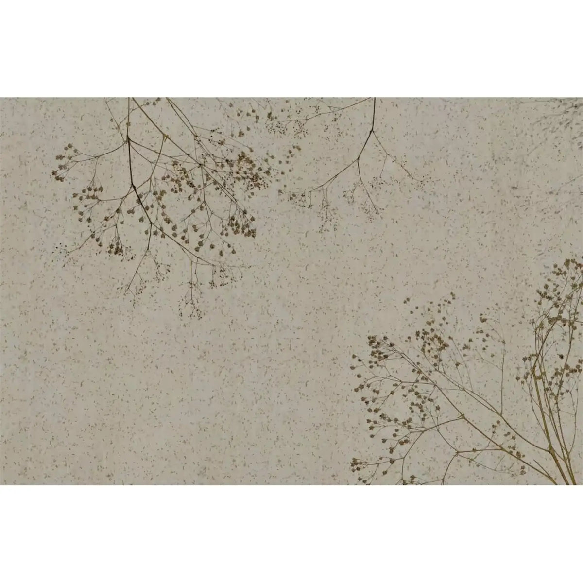 papier peint moderne plante branches fleurs salon chambre soie naturelle respectueux environnement