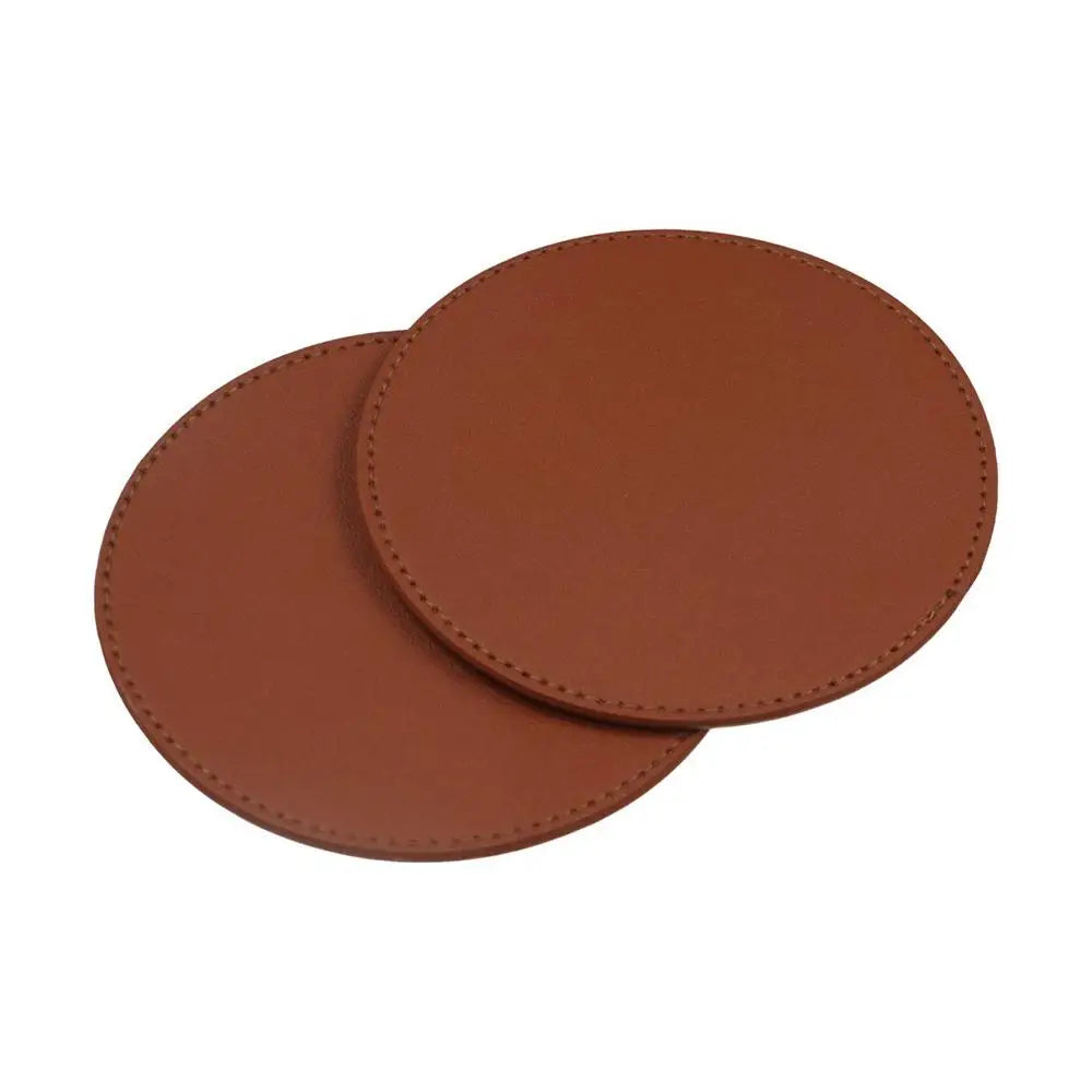 coasters simili cuir marron gris modernes antidérapants imperméables table marron clair marron foncé
