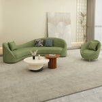 canapé moderne vert olive forme bois flanelle coussins décoratifs minimaliste adultes