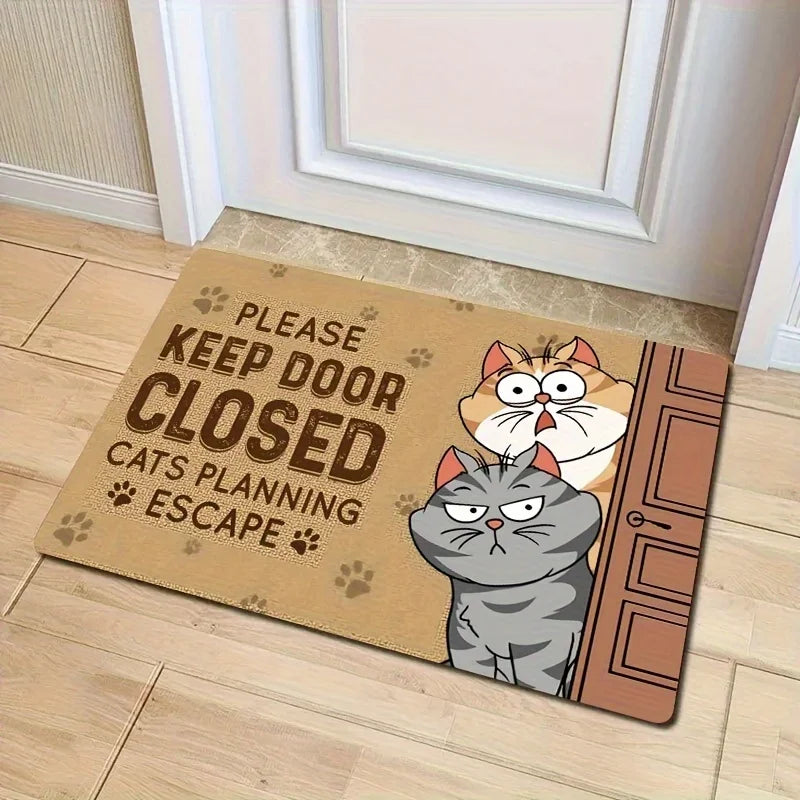 tapis porte dessin animé chats motifs anti dérapant facile entretien moderneintérieurextérieur
