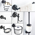 accessoires salle bain cuivre laiton noir classique brosse toilette porte serviettes papier hygiénique móc
