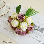 décoration intérieure bouquet roses artificielles mariage anniversaire baby shower minimaliste moderne