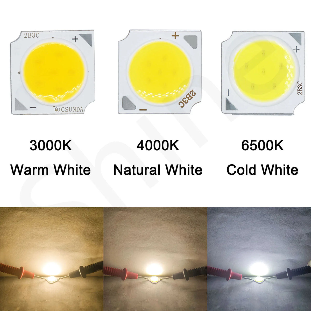 diodes led blanc 3w 5w 7w 10w 3000k 4000k 6500k spot downlight moderne