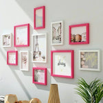 cadres photo modernes verriers blanc noir jaune rose lisses brillants divers motifs illustrations enfants