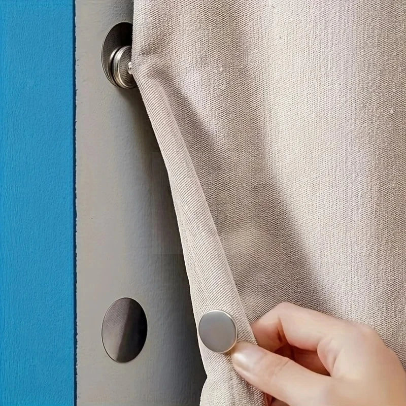 boucle magnétique moderne argentée adhésive 2cm 3cm 5paires facile chambre salon