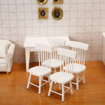 chaises table miniature blanches modernes minimalistes bois enfants jouets