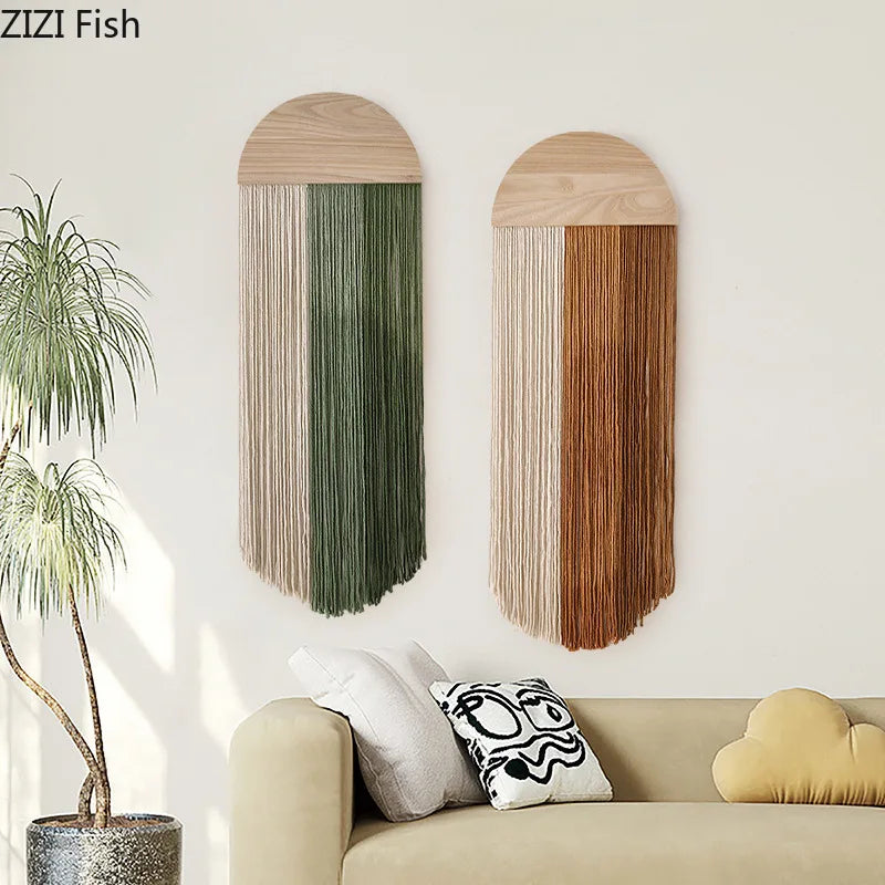 rideau franges vert moderne minimaliste textile opacité chambre salon decorationintérieur