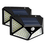 lampe solaire détecteur mouvement extérieure sécurisée led noire contemporaine mur automatique