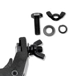 pince lampe moderne noire vis écrous 60mm 57mm 26mm fixations scènes djs