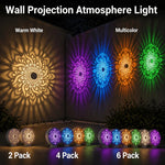 lampe murale mandala multicolore moderne violet bleu orange verte solar jardin