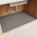 tapis protection sous évier gris hexagones moderne adhésif 96cm 66cm cuisine