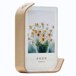 cadre photo moderne transparent marron clair fleurs urbain A4 10x15cm 15x20cm clips
