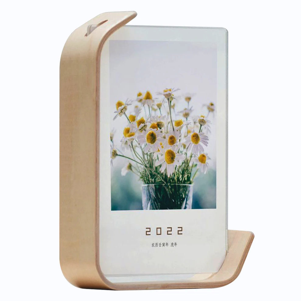 cadre photo moderne transparent marron clair fleurs urbain A4 10x15cm 15x20cm clips