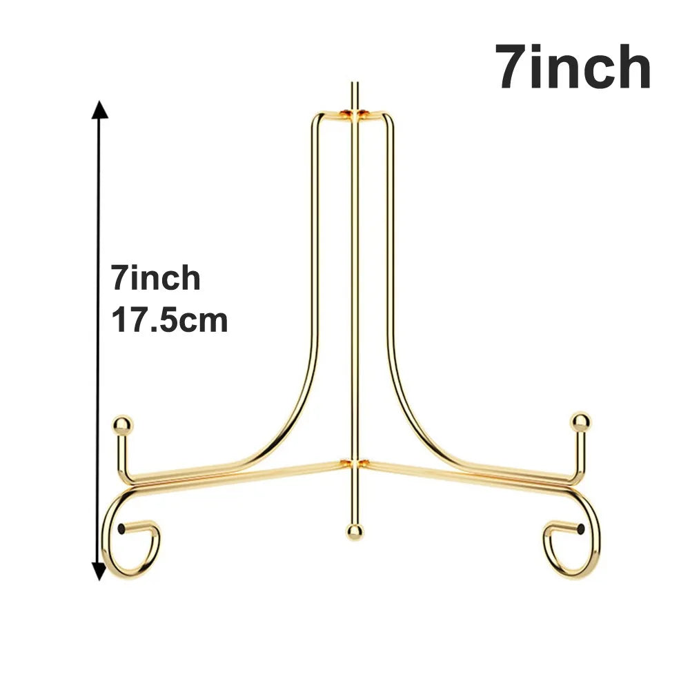 supports assiettes réutilisables or argent modernes clips élégants 10 12 cm