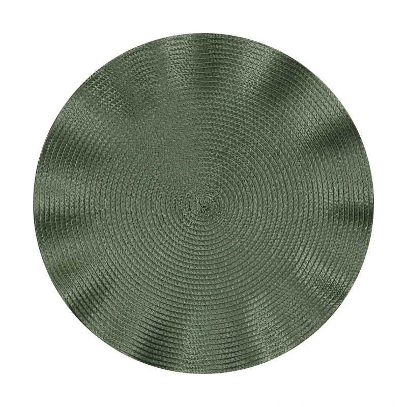 placemats ronds tissu rayures concentriques moderne rose doré rouge gris beige orange festive