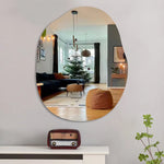 miroir mural adhésif acrylique transparent moderne rond décoration pièce maison abstraite