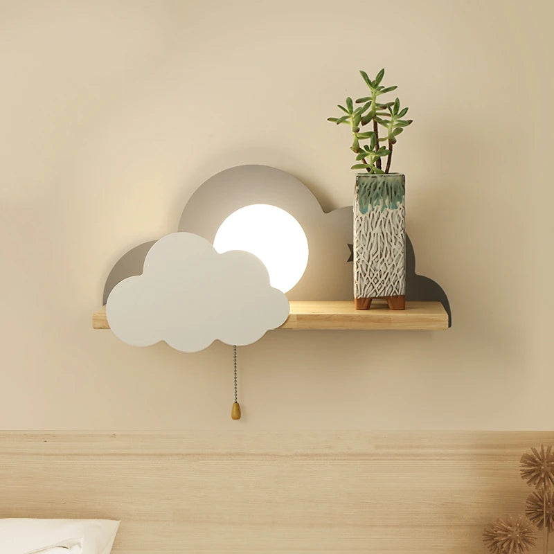 lampe murale moderne nuages étoiles rose blanc bébé chambre éclairage quotidien led 220v