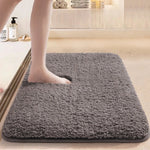 tapis bain absorbant eau antidérapant gris beige bleu poils doux moderne