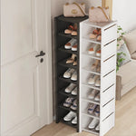 étagère chaussures moderne noir blanc matériau métal pp ps