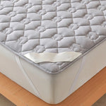lit queen quilté gris clair moderne confortable 180x200cm lavable machine