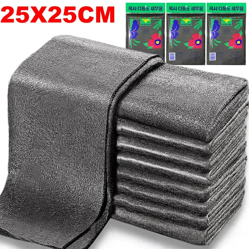 chiffon microfibre gris nettoyage vitre sans trace réutilisable serviette ménage polyvalente épaisse