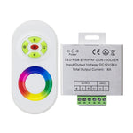 contrôleur led rgb 18a rf tactile télécommande sans fil 12v 24v blanc noir argent