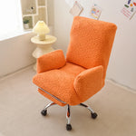 fauteuil moderne orange accoudoirs coussin d'assise tête inclinable élasthanne polyester